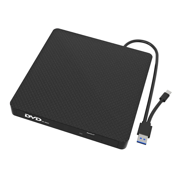 XD009 Ordenador portátil de diseño ultrafino con USB 3.0+Type-C, unidad de DVD externa, lector de CD y grabador de VCD