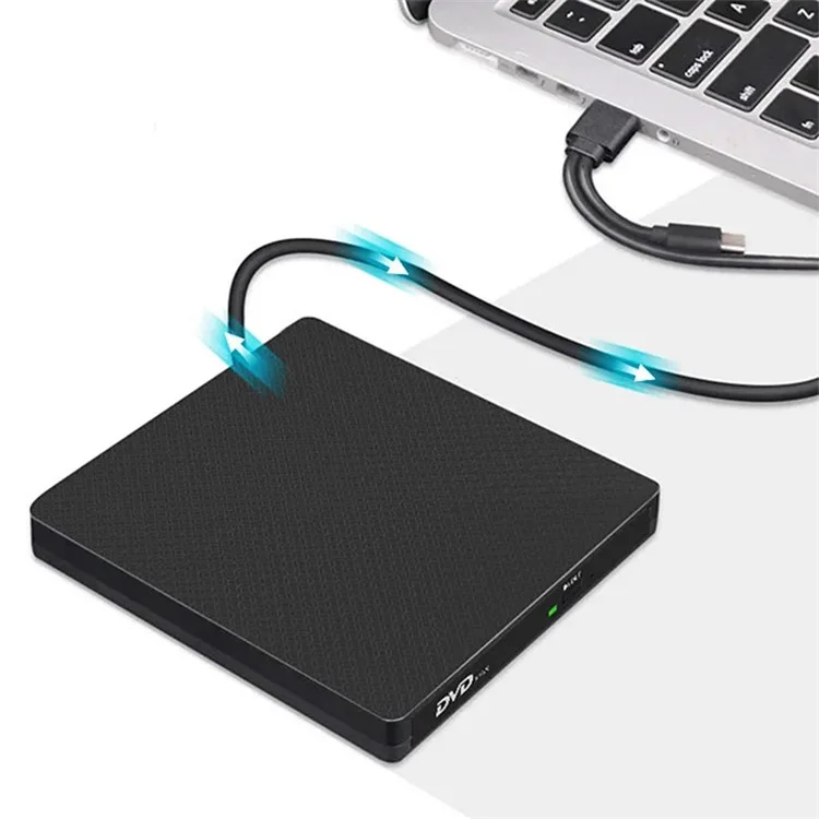 XD009 Ordenador portátil de diseño ultrafino con USB 3.0+Type-C, unidad de DVD externa, lector de CD y grabador de VCD