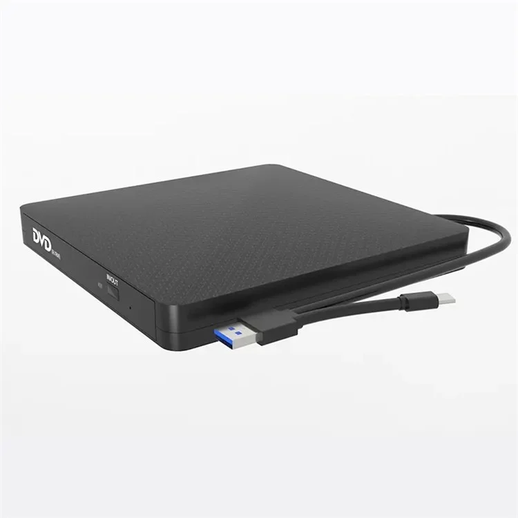 XD009 Ordenador portátil de diseño ultrafino con USB 3.0+Type-C, unidad de DVD externa, lector de CD y grabador de VCD