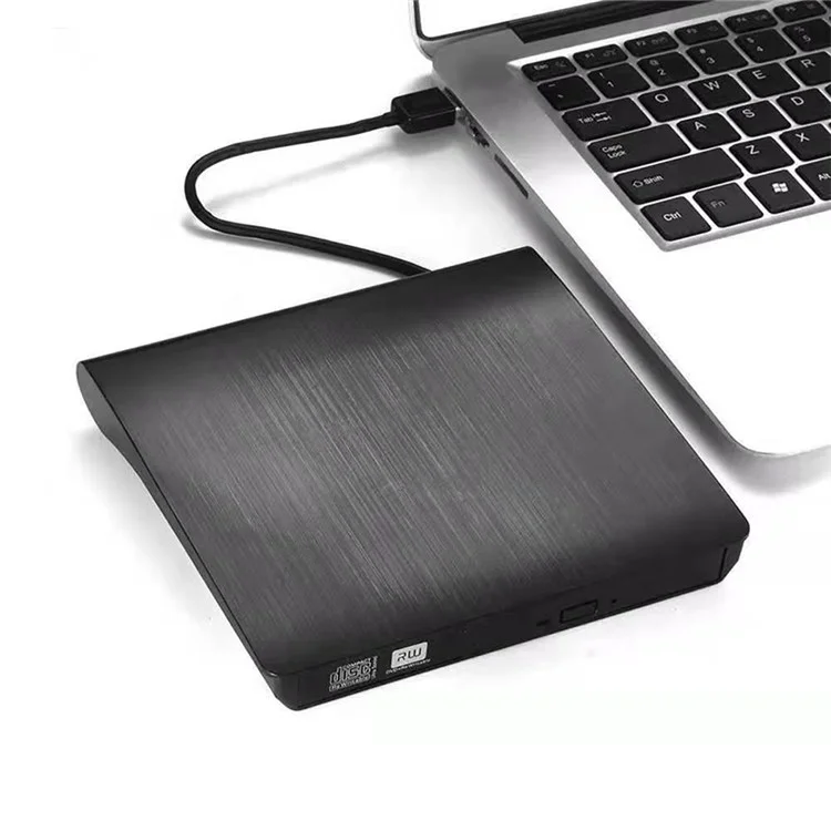 663 USB3.0 Computer Laptop External Optical Drive Burner Brushed High Speed CD DVD Burner - Black