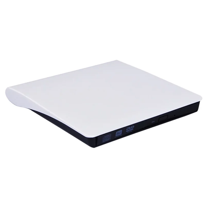 663 USB3.0 Computer Laptop External Optical Drive Burner Brushed High Speed CD DVD Burner - Black+White
