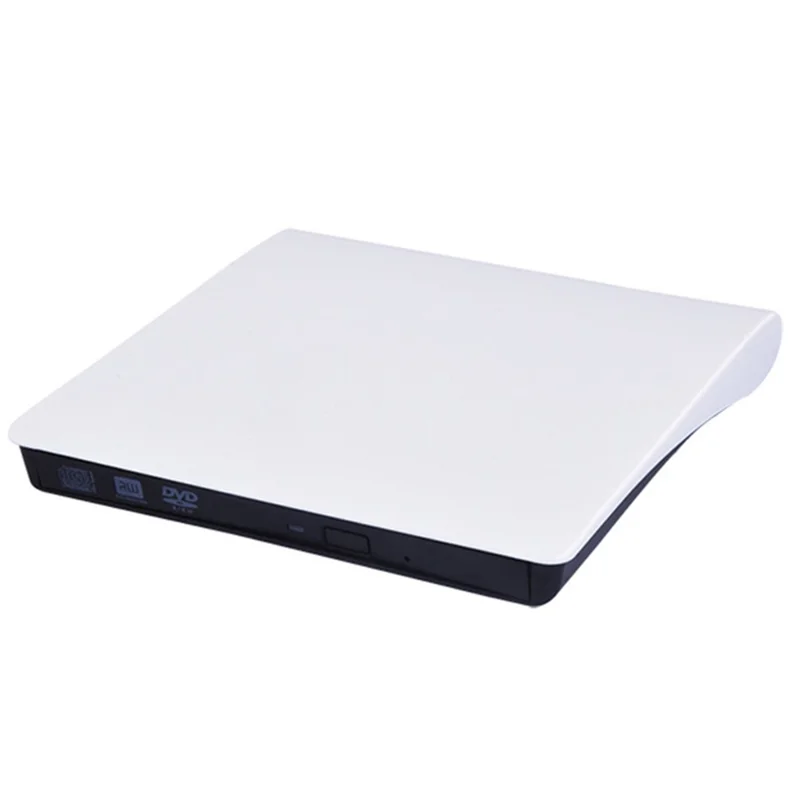 663 USB3.0 Computer Laptop External Optical Drive Burner Brushed High Speed CD DVD Burner - Black+White