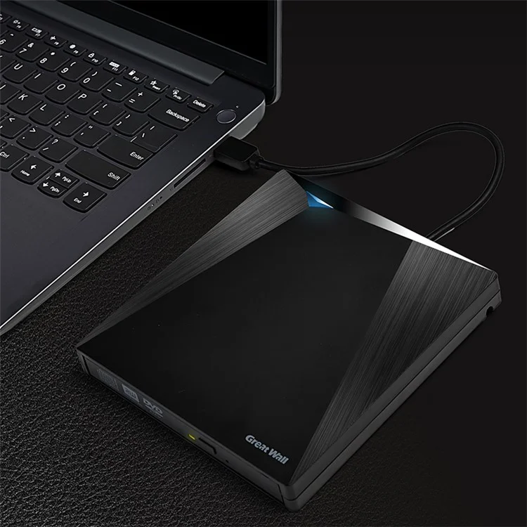 GREAT WALL OD101 Portable External Optical Drive Case Laptop DVD Burner Slim Disc Player CD Reader