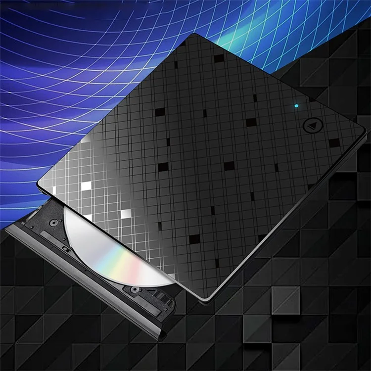 GREAT WALL OD102 Unidad Óptica Externa Portátil Quemador de CD / DVD Lector Reproductor de Discos Delgado para Computadora Portátil, PC