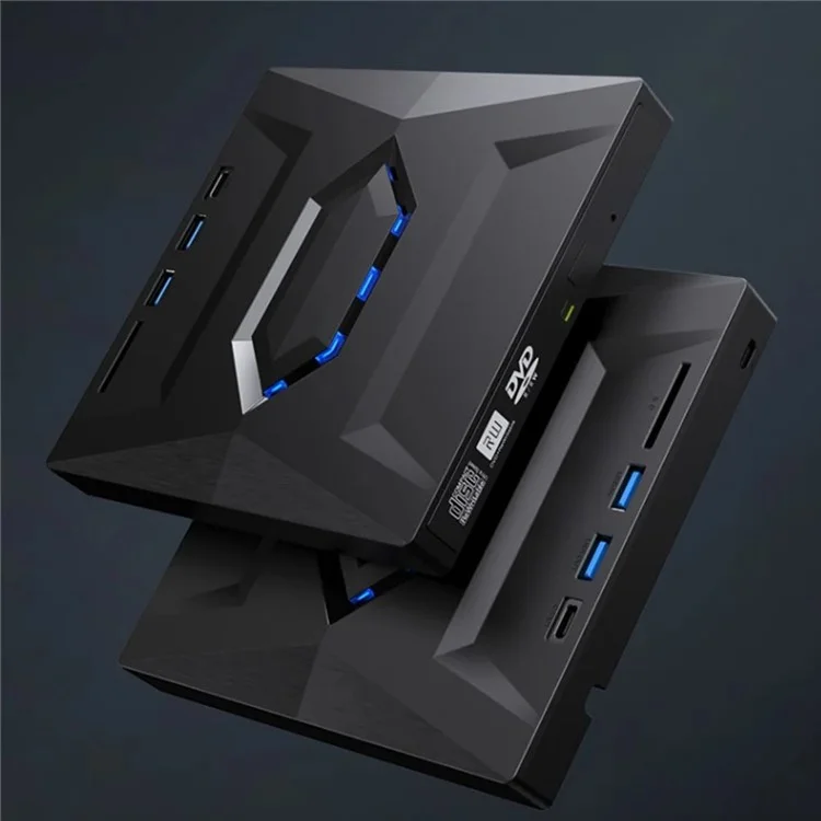 B21-Y Unidad óptica multifunción 5 en 1 para portátil con conector Type-C, grabadora de DVD, USB 3.0 externa, quemador de DVD móvil