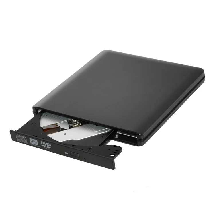 ODP1203S Lettore ottico esterno portatile USB3.0 Slim Custodia in lega di alluminio 8X Registratore DVD mobile - Nero