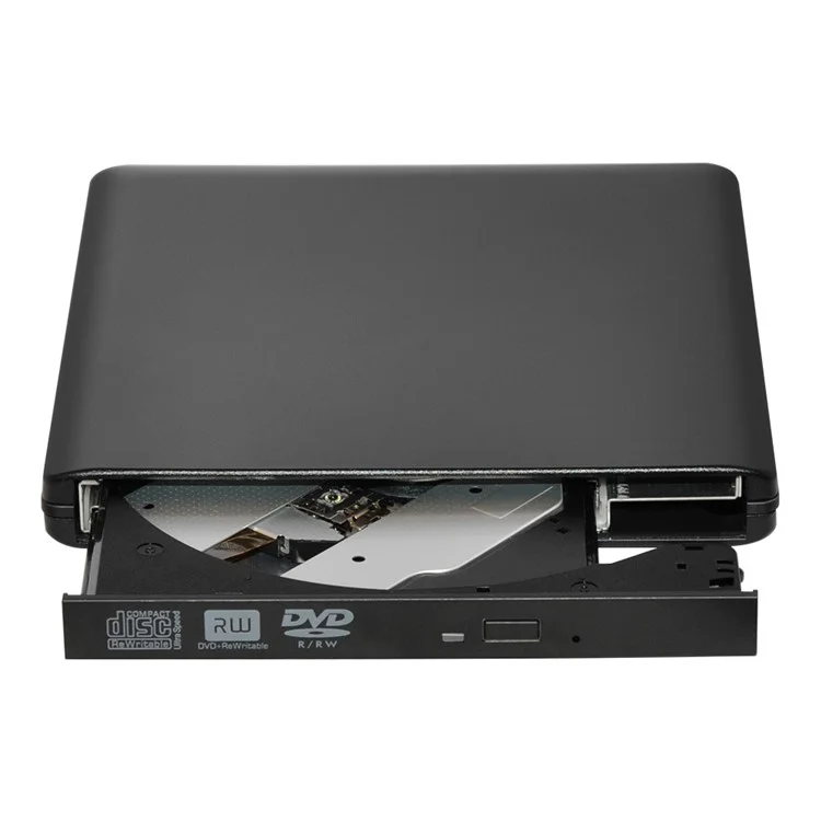 ODP1203S Lettore ottico esterno portatile USB3.0 Slim Custodia in lega di alluminio 8X Registratore DVD mobile - Nero