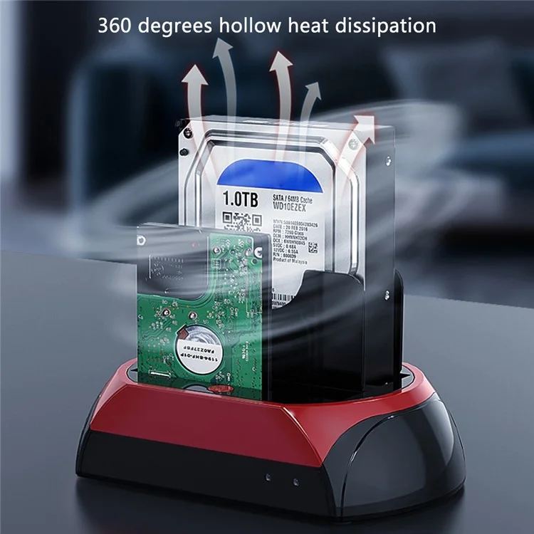 575D Laptop Computer Mobile Hard Disk Box USB Hard Disk Holder 2.5 / 3.5inch SATA IDE HDD Base - US Plug