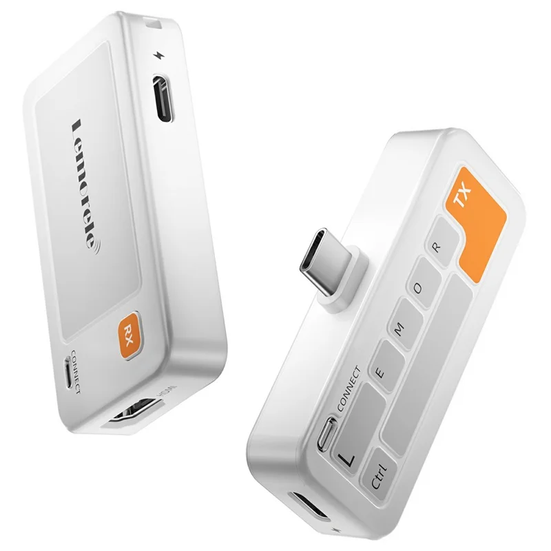 LEMOLERE P400 HDTV Wireless Transmitter / Receiver Adapter USB-C Screen Mirroring Device / 1080P Video Streaming Dongle