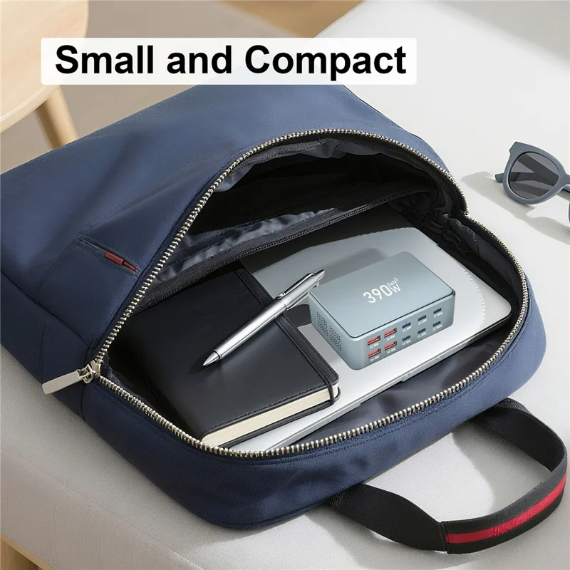 390W GaN Charger Type-C + USB-A 10 Ports Desktop Charging Station for Phone Tablet Laptop - US Plug