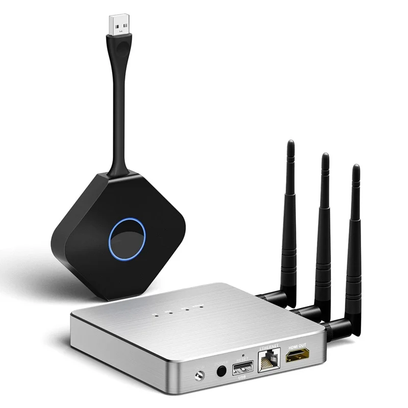 LEMORELE K12U Wireless Display Adapter 4K HD Screen Mirroring Transmitter and Receiver Kit