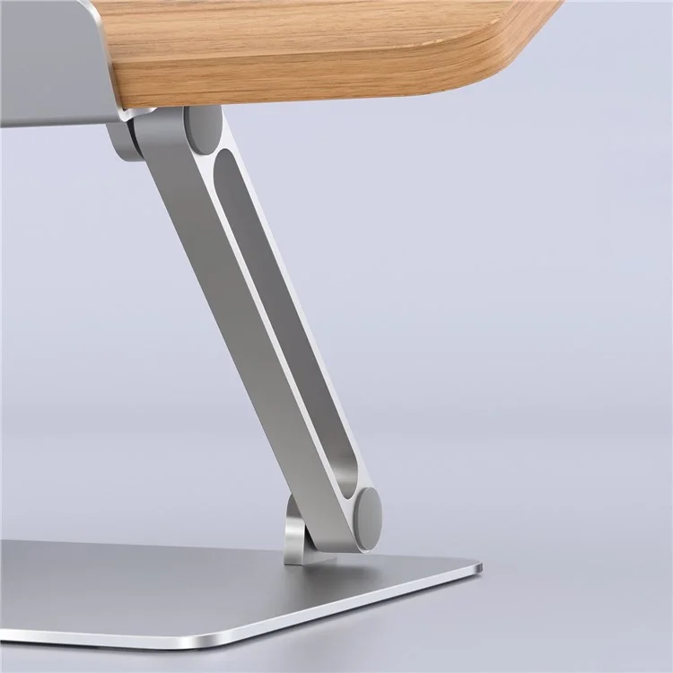 AP-2DM Wooden Metal Combine el Soporte de Tableta de Escritorio Plegable Soporte Portátiles Portátiles Soporte de 108 Grados Ajustables