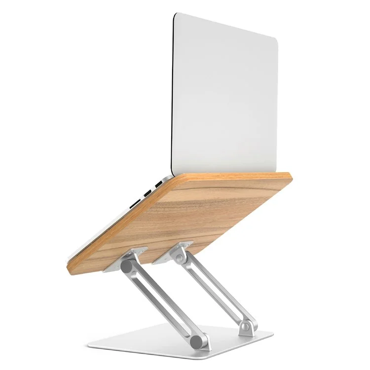 AP-2DM Wooden Metal Combine el Soporte de Tableta de Escritorio Plegable Soporte Portátiles Portátiles Soporte de 108 Grados Ajustables