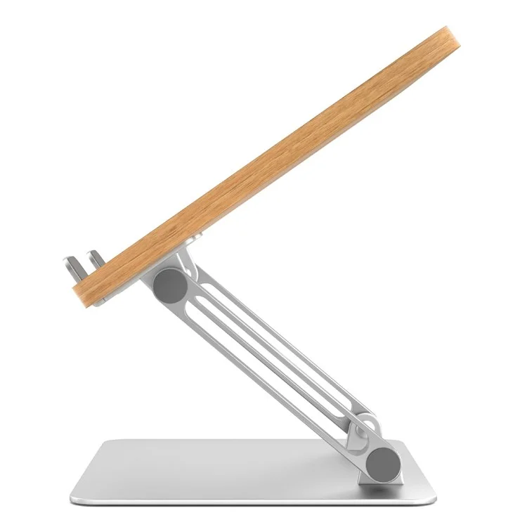 AP-2DM Wooden Metal Combine el Soporte de Tableta de Escritorio Plegable Soporte Portátiles Portátiles Soporte de 108 Grados Ajustables