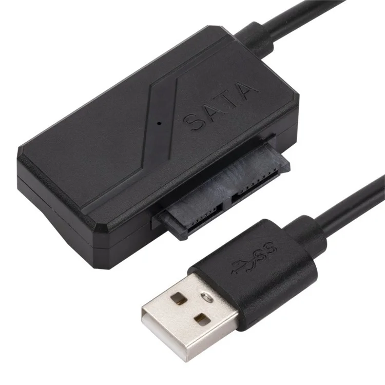 USB Optical Drive Data Cable USB to SATA 6+7Pin Slimline Notebook Optical Drive Cable USB2.0 Optical Disc Drive Cable