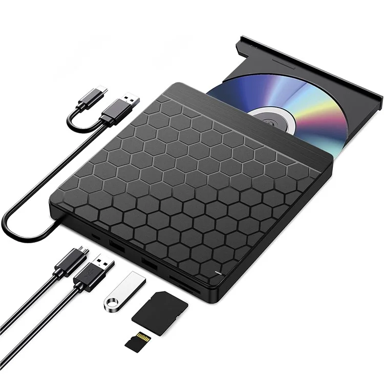 Lecteur optique externe Football Pattern USB3.0 / Type-C ordinateur portable Haute vitesse DVD Burner