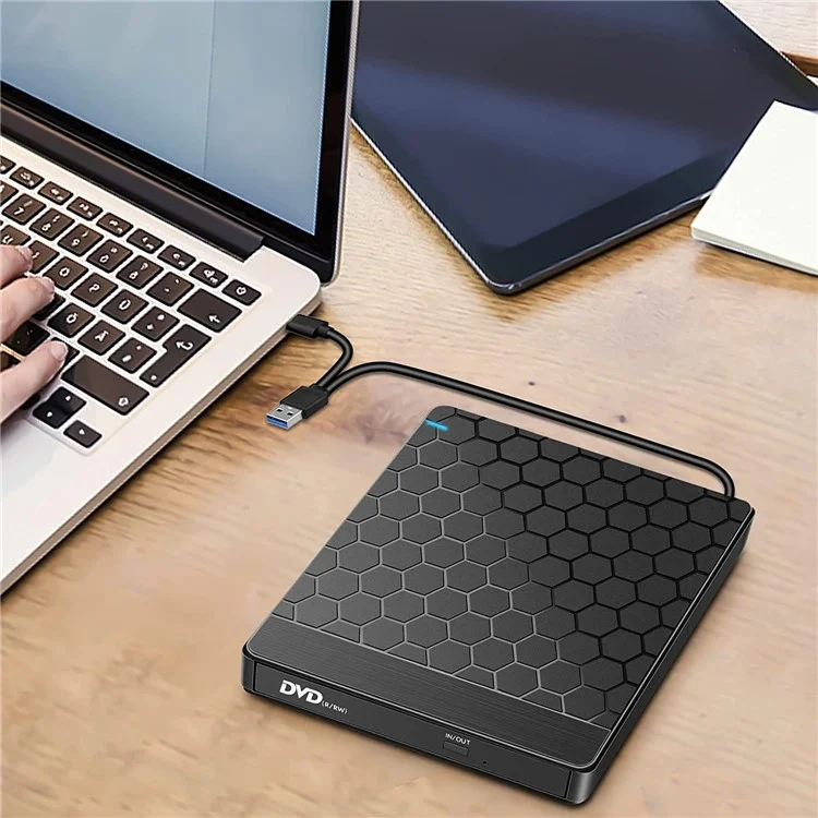 Lecteur optique externe Football Pattern USB3.0 / Type-C ordinateur portable Haute vitesse DVD Burner