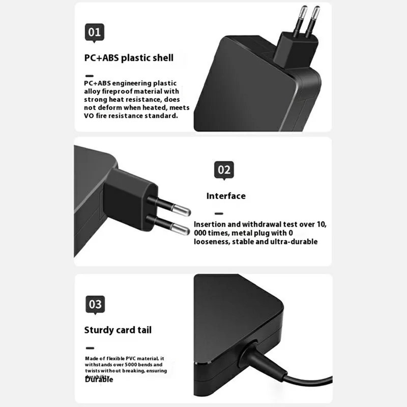 For ASUS Laptop Charger 45W 19V 2.37A Power Adapter, 3.0x1.1mm Connector - EU Plug