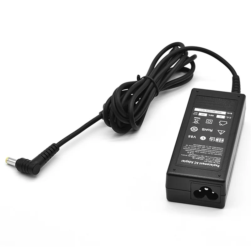 For Acer Laptop Power Adapter 65W 19V 3.42A Round Tip Charger, 5.5x1.7mm Connector - US Plug