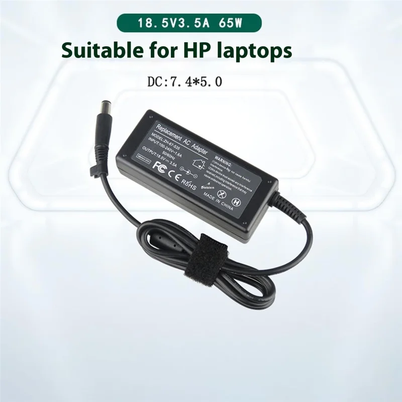 Caricabatterie per notebook HP 65W 18,5V 3,5A Adattatore di alimentazione, connettore 7,4x5,0 mm - Spina USA