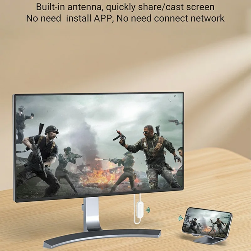 LEMOLERE P1000 Wireless Screen Mirroring Dongle Miracast Adapter HD Display Receiver