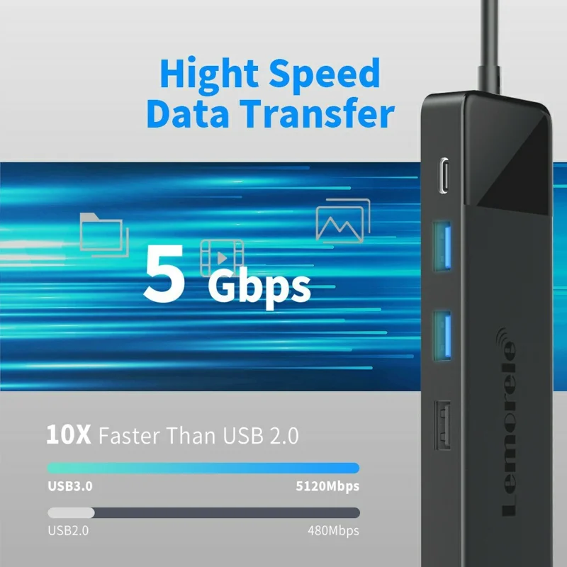 LEMORELE TC100 13 in 1 USB-C Hub Adapter Multi-Port Docking Station with HD / VGA / Ethernet / USB / TF Card Slots for Laptop / PC