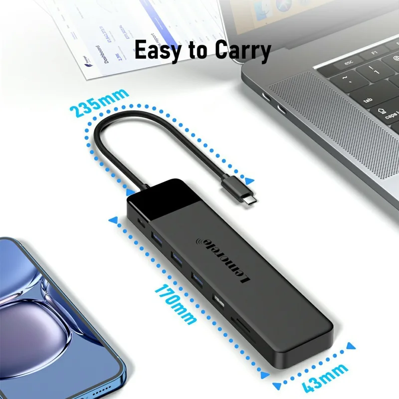 LEMORELE TC200 13 in 1 USB-C Hub Adapter Multi-Functional Docking Station with HD / VGA / USB Ports for Home / Office