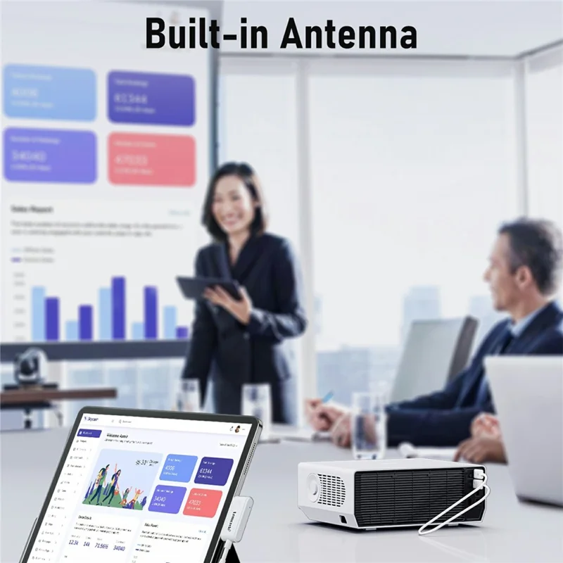 LEMORELE P10 50m Wireless HDTV Transmitter and Receiver Set 1080P 60Hz 5G WiFi HDMI Extender Kit - White