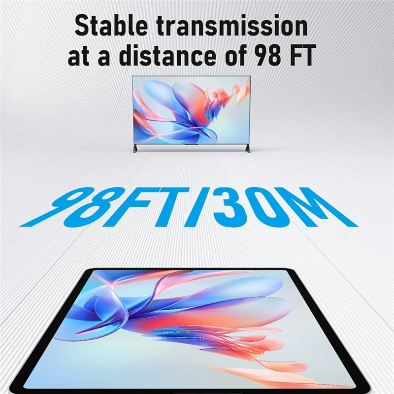 LEMORELE P10 50m Wireless HDTV Transmitter and Receiver Set 1080P 60Hz 5G WiFi HDMI Extender Kit - White