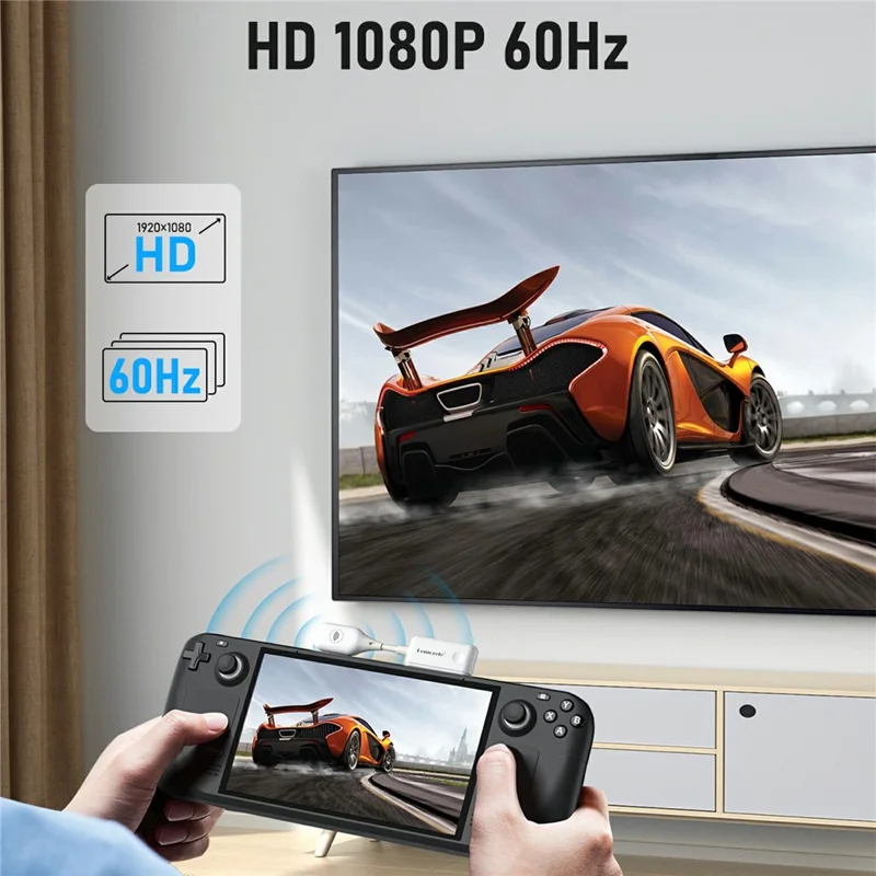 LEMORELE P10 50m Wireless HDTV Transmitter and Receiver Set 1080P 60Hz 5G WiFi HDMI Extender Kit - White