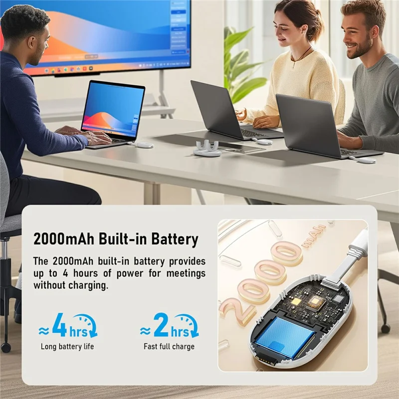 LEMORELE G500 1080P 60Hz HDTV Wireless Video Transmitter and Receiver Kit Low Latency HDTV Synchronizer with Charging Station - White