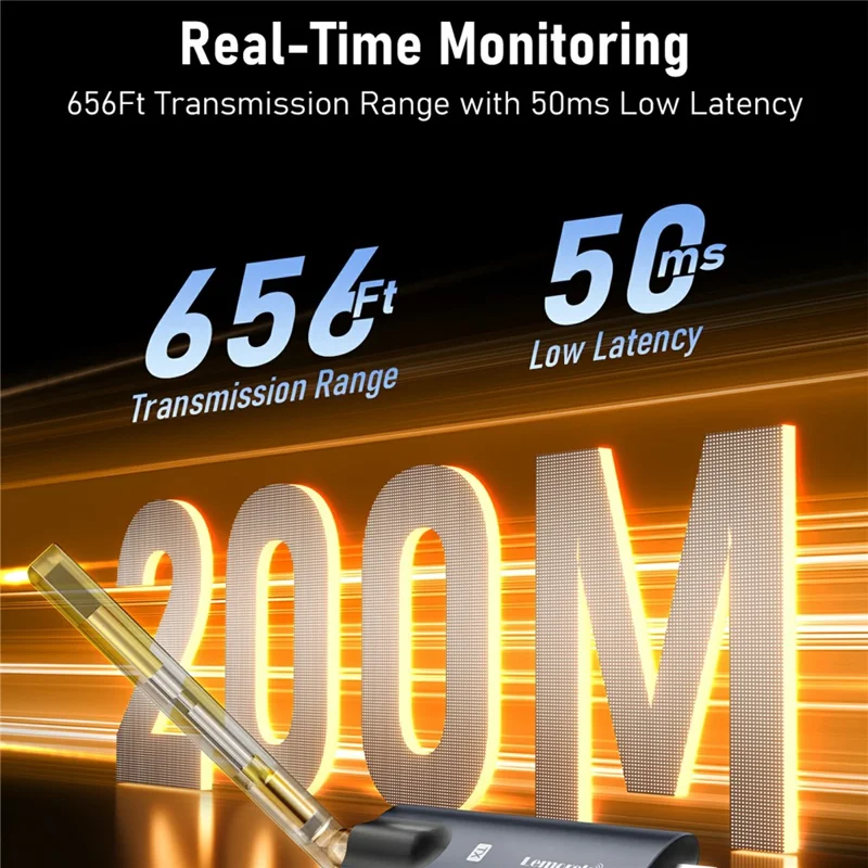 LEMORELE R1000 Wireless HD Adapter Transmitter Receiver Kit, 1TX to 1RX, 1080P HD Wireless Presentation, Screen Sharing for TV, Projector, Conference - Black