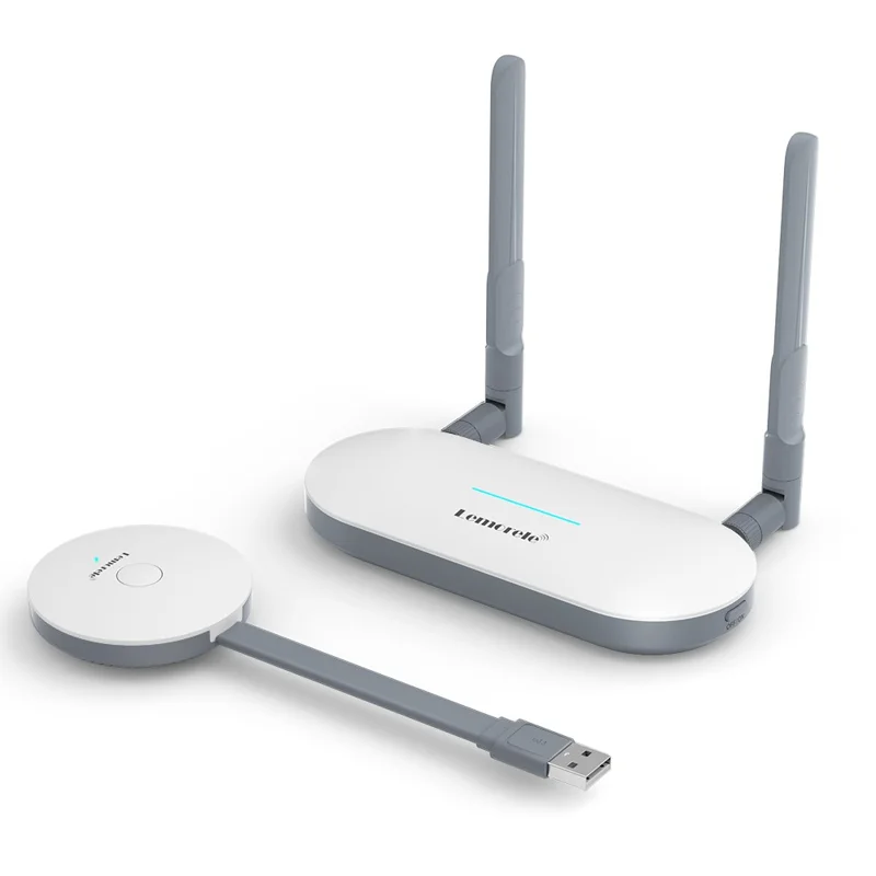 LEMORELE G60 2.4G / 5G Dual Band USB-A Wireless Presentation System 1080P HD Video Transmitter Receiver Set