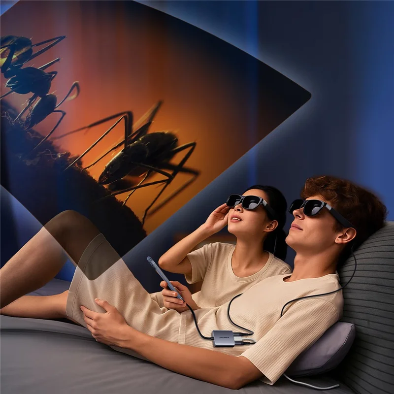 LEMORELE TC520 Type-C Docking Station Dual USB-C Output 4K / 60Hz Video Expansion Hub with 100W PD Charging Port