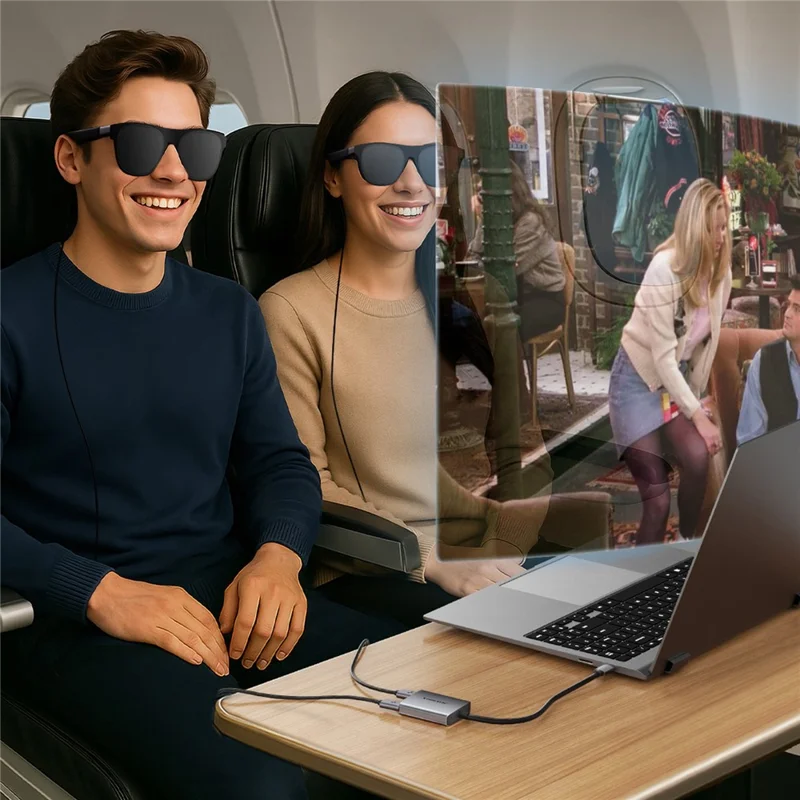 LEMORELE TC520 Type-C Docking Station Dual USB-C Output 4K / 60Hz Video Expansion Hub with 100W PD Charging Port