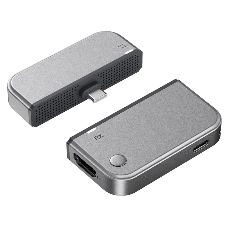 CHD09 Wireless Video Audio HD Transmitter Receiver Set Screen Display Adapter for TV Projector Monitor - Black + Grey