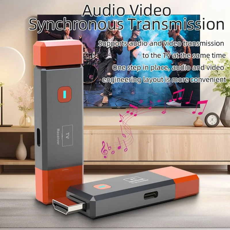 A016 HD Wireless Transmitter Receiver Portable HDMI Extender Adapter for TV Projector Monitor - Grey