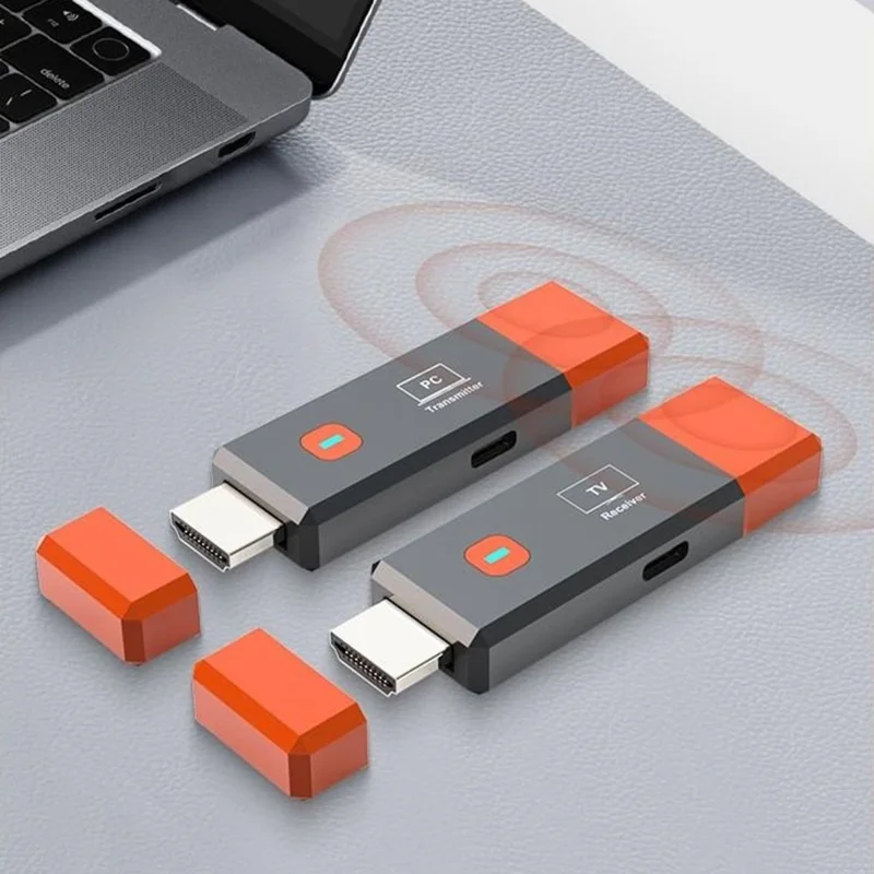 A016 HD Wireless Transmitter Receiver Portable HDMI Extender Adapter for TV Projector Monitor - Grey