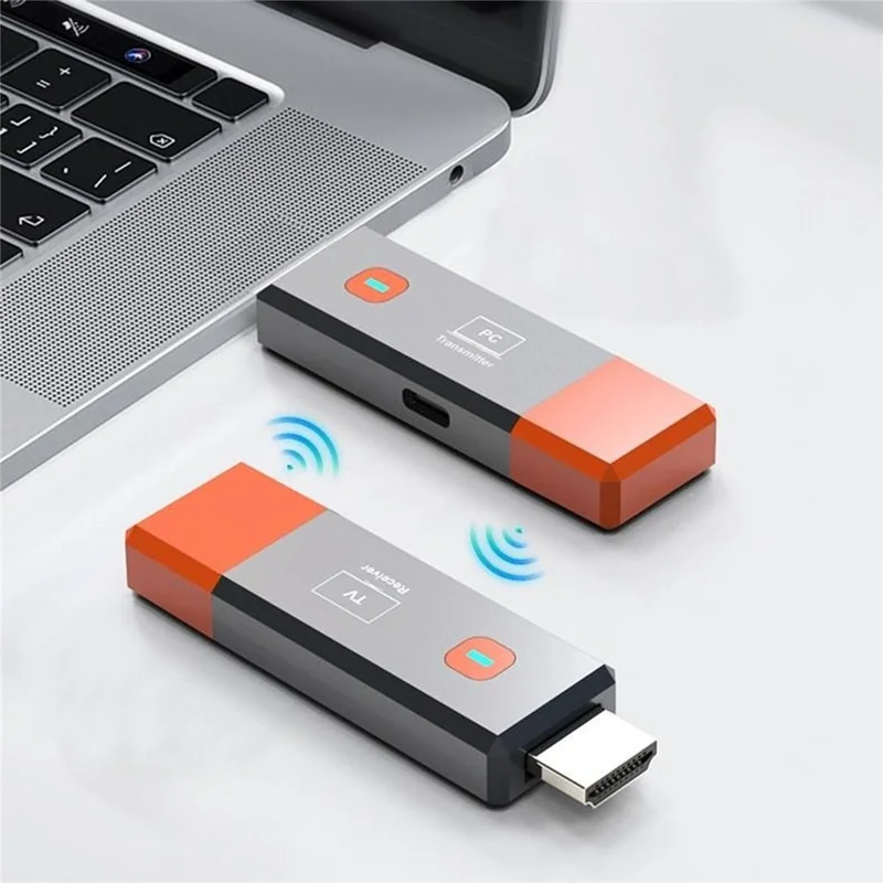 A016 HD Wireless Transmitter Receiver Portable HDMI Extender Adapter for TV Projector Monitor - Grey