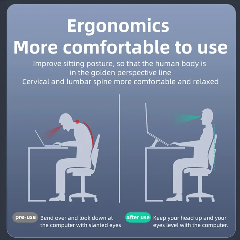 TC66 6-in-1 Laptop Stand Docking Station USB-C Hub Fast Charging Laptop Riser Folding Tablet Bracket for MacBook Pro - Silver