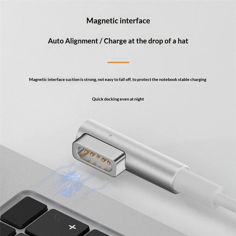 D035 1.8m Type-C to Compatible with MagSafe Cable PD 100W Fast Charging Cord for MacBook Air / Pro 2012-2016