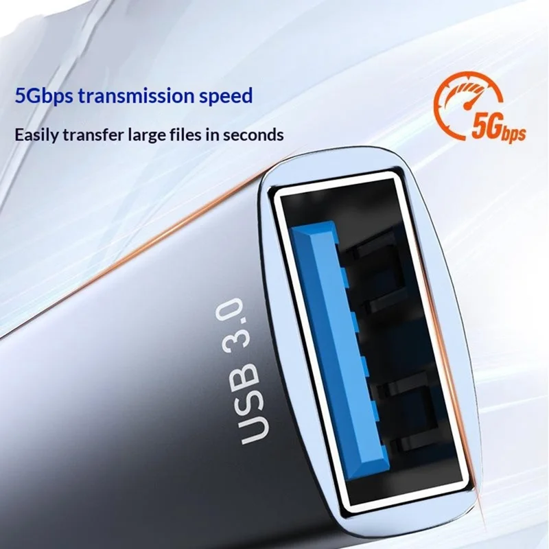LDNIO DS-134U USB-A to 4-Port USB 3.0 Hub with 10cm Cable 5Gbps High Speed Data Transfer Adapter - Grey