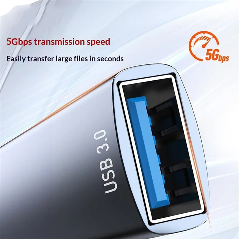 LDNIO DS-134C USB-C to 4-Port USB 3.0 Hub 5Gbps High Speed Data Transfer Adapter for MacBook Laptop - Grey