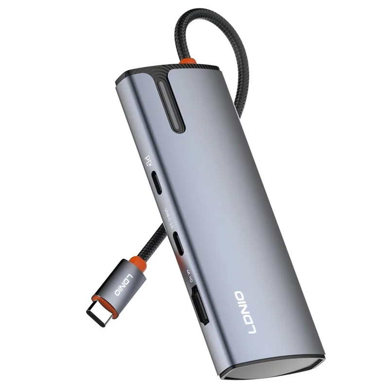 LDNIO DS-17H USB-C Hub 7 in 1 4K HD PD 100W Schnellladefunktion USB3.0 SD TF Kartenleser - Grau