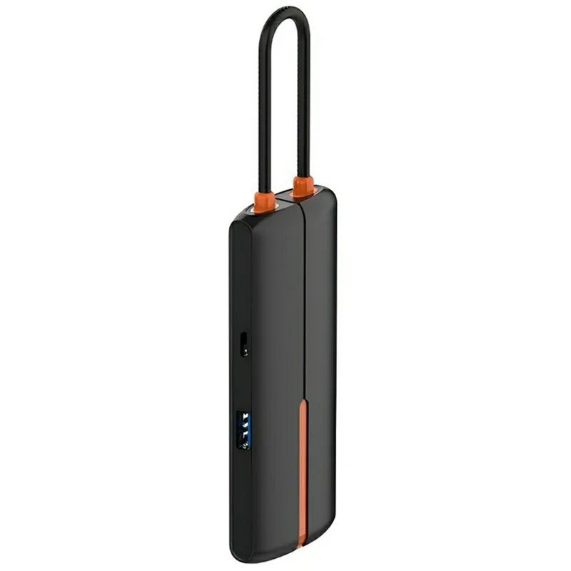 LDNIO DS-26U 6 in 1 USB-C Hub Dock 1000Mbps Ethernet + PD 100W Fast Charging + 3 5Gbps USB 3.0 + USB 2.0 Type-C Adapter - Black