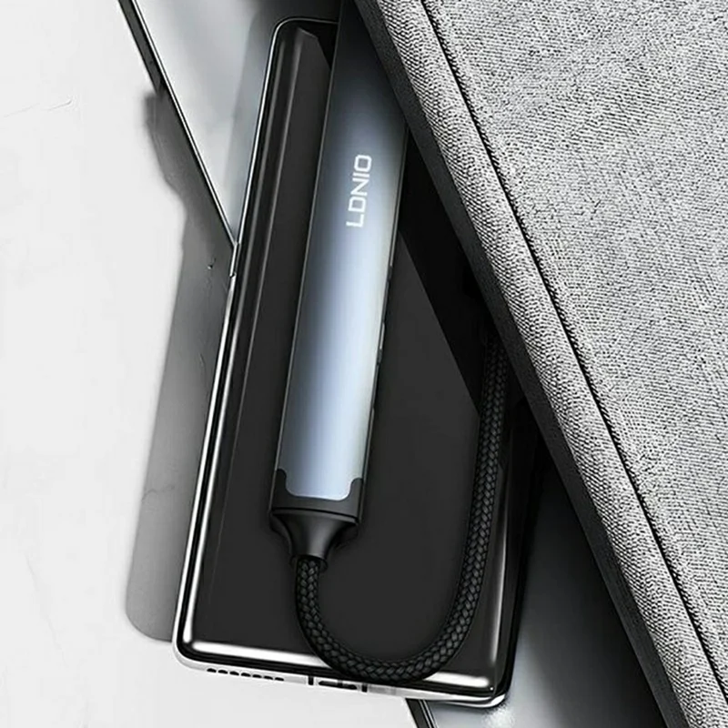 LDNIO DS-44U 4 in 1 USB Hub USB 3.0 + 3 USB 2.0 Adapter 5Gbps High Speed Splitter - Grey