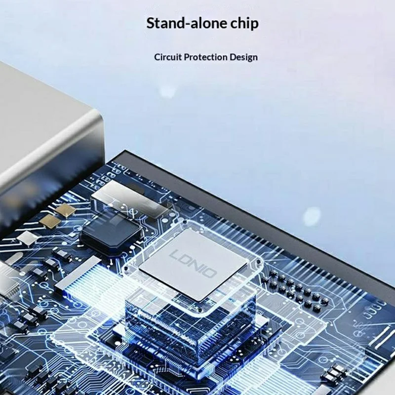 LDNIO DS-74C Concentrador USB-C de 4 en 1, Adaptador USB 3.0 + 3x Type-C 2.0 para Portátil, Tablet y Teléfono - Gris