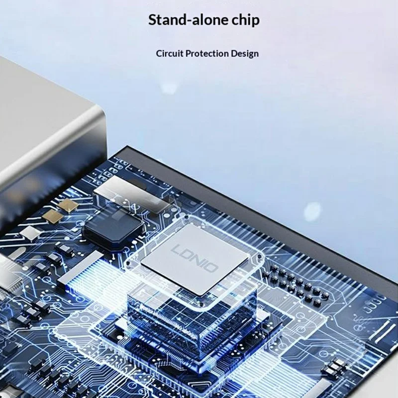 LDNIO DS-87C 7 в 1 USB-C концентратор USB 3.0 + USB 2.0 разветвитель из алюминиевого сплава, адаптер для высокоскоростной передачи данных - Серый
