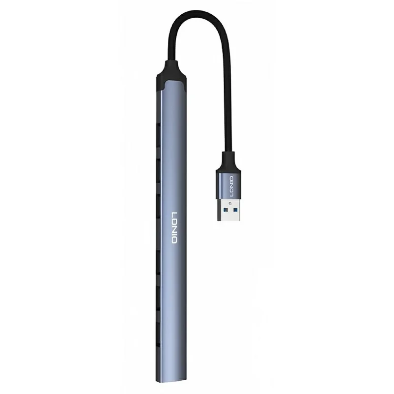 LDNIO DS-97U 7 в 1 концентратор USB высокой скорости USB 3.0 + 6x USB 2.0 адаптер-разветвитель для ПК ноутбука - Серый
