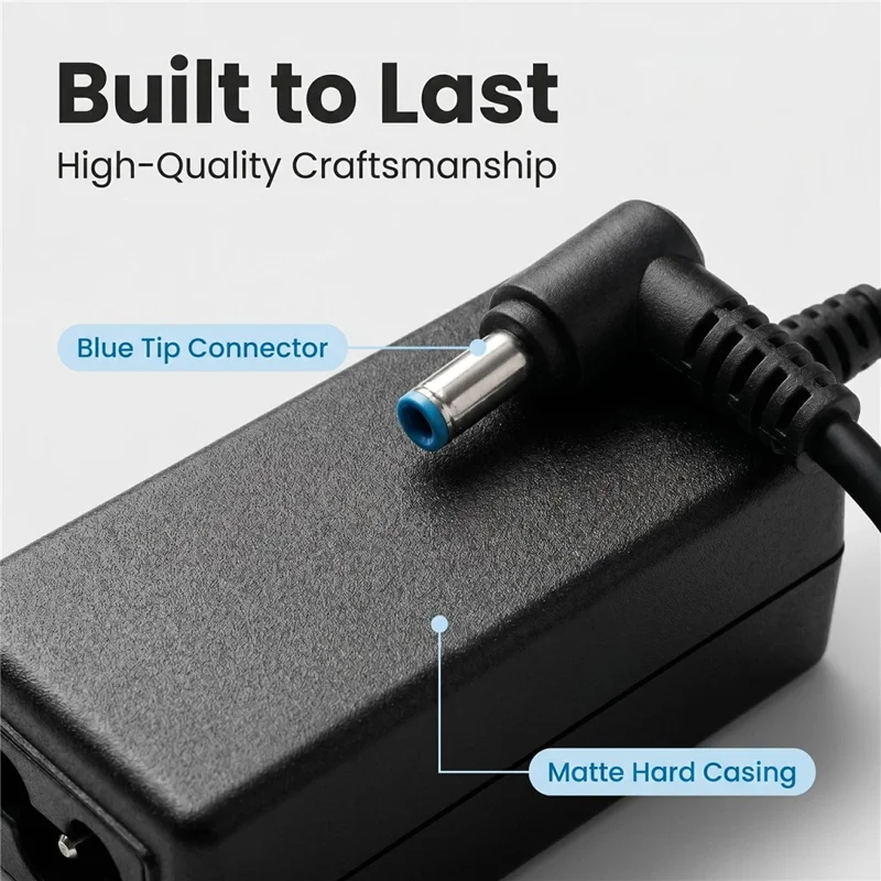 65W 19.5V 3.33A Power Adapter for HP Laptop Blue Tip 4.5x3.0mm Power Charger with 1.2m Cable - EU Plug